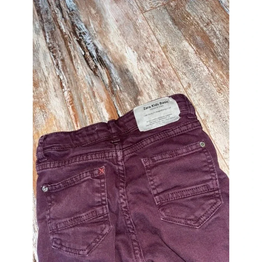 Girl’s Zara Kids Burgundy Jeans Size 5